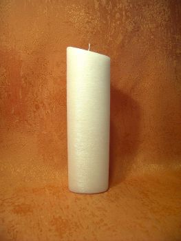 Kerzenrohling  Perlmutt - Struktur  Oval    Elfenbein    3009